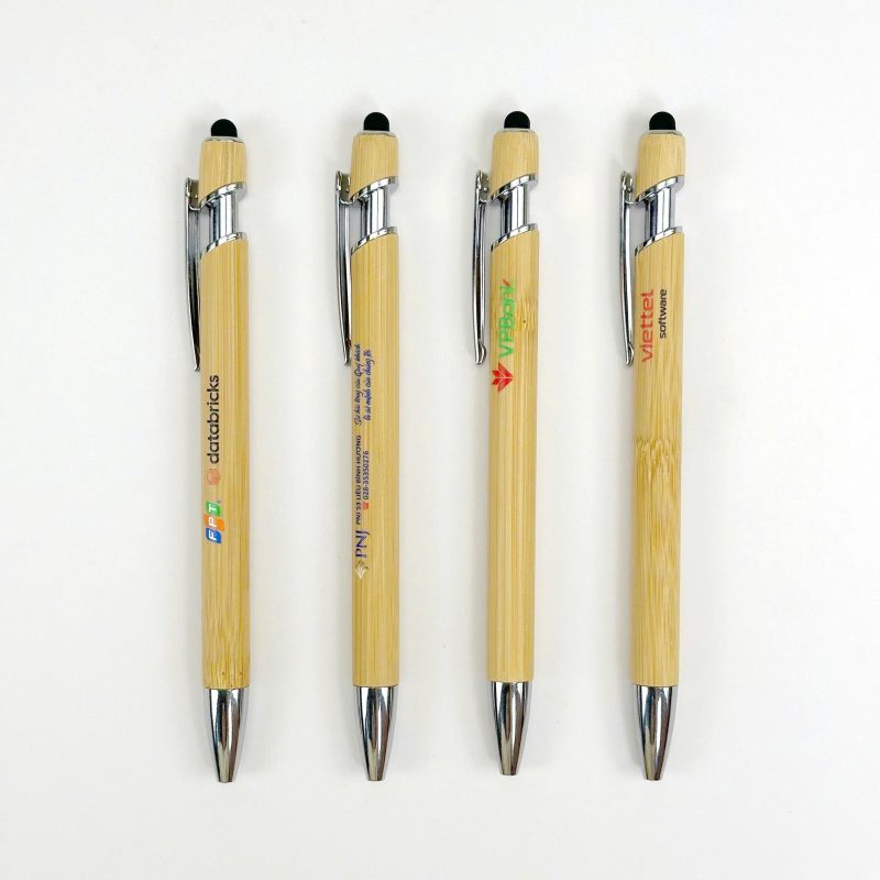 Bút Bi Vỏ Tre Cảm Ứng In Logo Quà Tặng Sự Kiện BP7332A